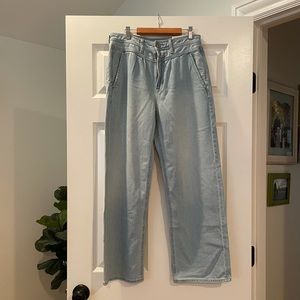 american eagle light wash wide leg jeans